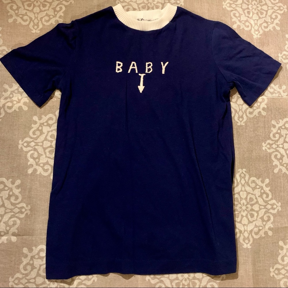 Vintage Hand Stitched blue “BABY” t-shirt